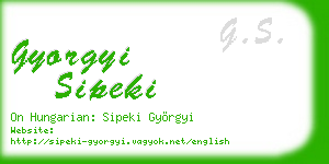 gyorgyi sipeki business card