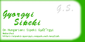 gyorgyi sipeki business card